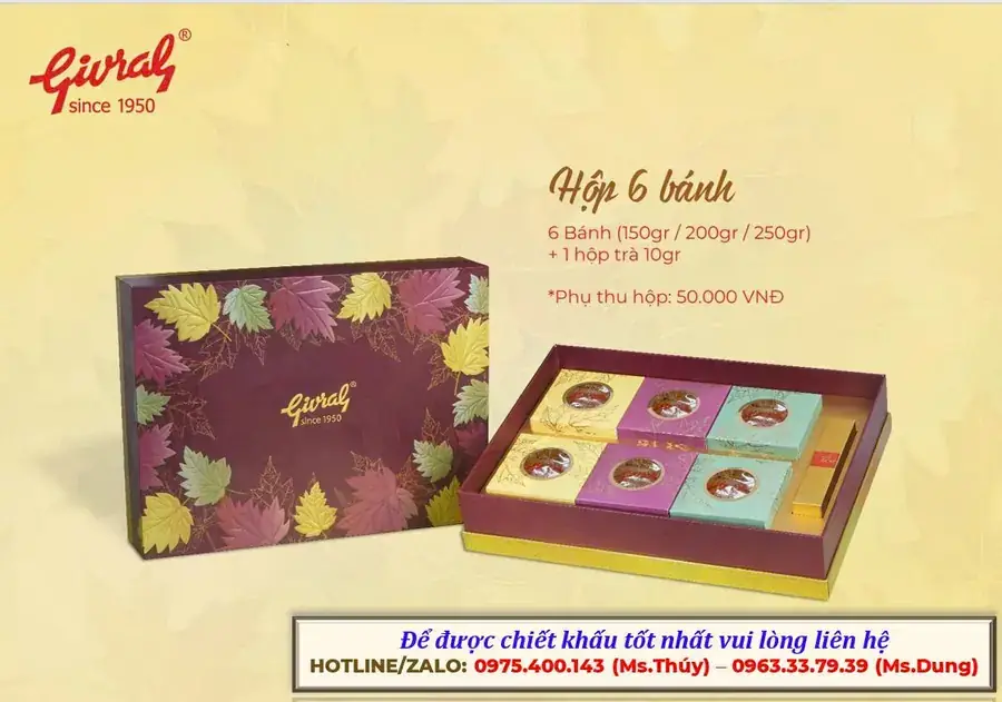 Hộp bánh trung thu 6 bánh